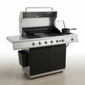Gas Grill Combo Built for Outdoor Cooking, 6 Burners, Side Burner, 740 Sq In Cooking Area
