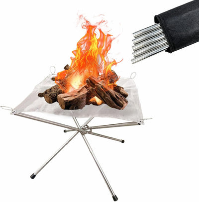 16 Inch Outdoor Portable Fire Pit outside Wood Burning Fire Pit for Camping