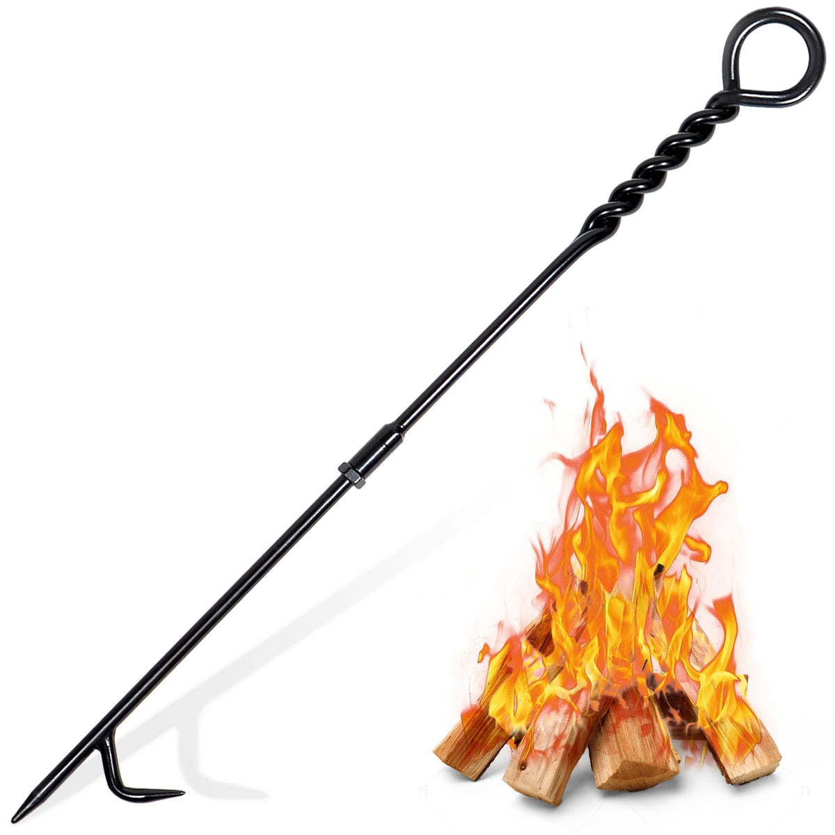 26 Inch Fireplace Poker for Fire Pit Outdoor Fireplace Tool Fire Pit Accessories