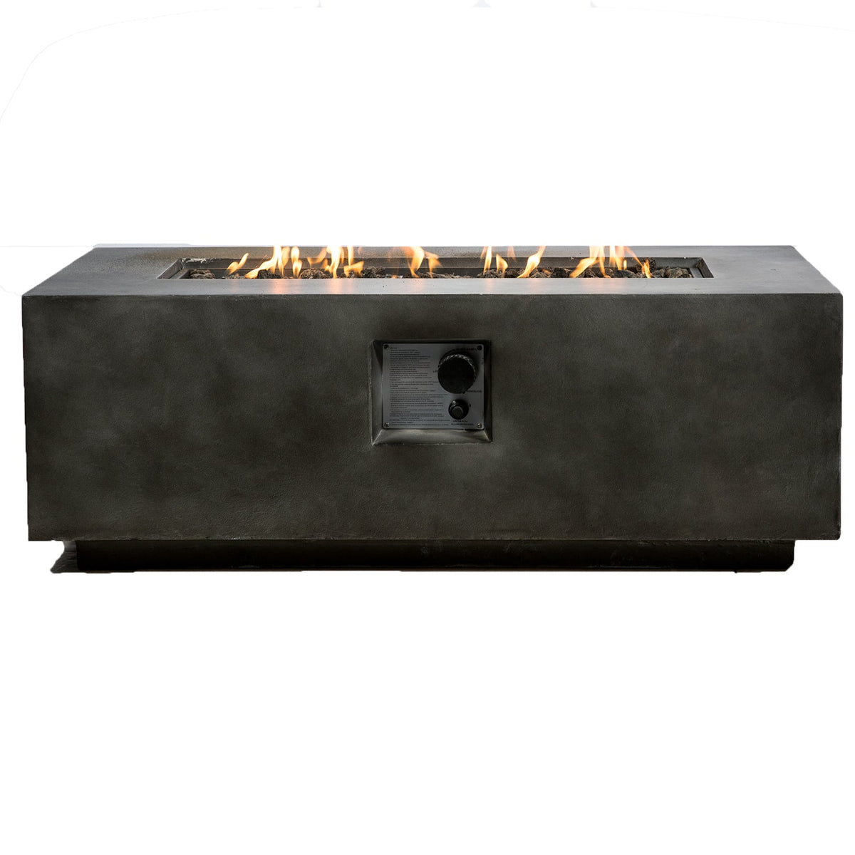 Concrete Propane Outdoor Fire Pit Table (Charcoal)