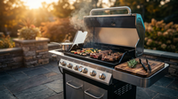 6 Burner Propane Gas Grill and Griddle Combo with Side Burner 740 Sq. In. Large Cooking Area 52,000 but Output BBQ Grill — Lifestyle