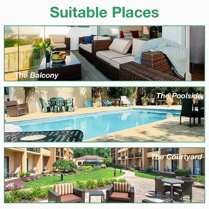 Outdoor Patio Furniture Sets 4 Pieces Patio Set Rattan Chair Wicker Sofa Conversation Set Patio Chair for Backyard Lawn Porch Poolside Balcony Garden Furniture Sets with Coffee Table (Brown)