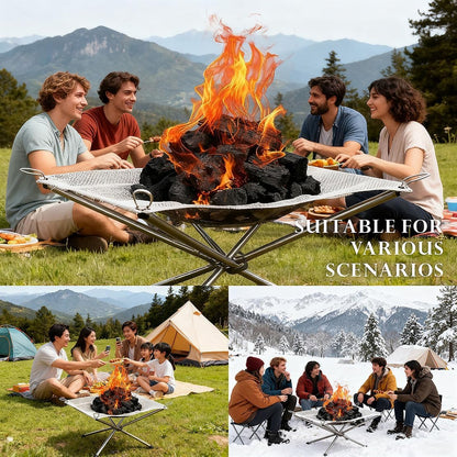 16 Inch Outdoor Portable Fire Pit outside Wood Burning Fire Pit for Camping