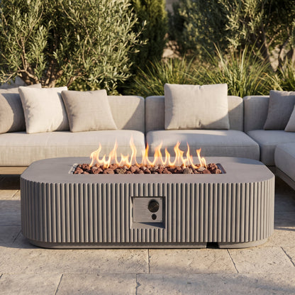 Outdoor 48.2" Rectangular MgO Fire Pit