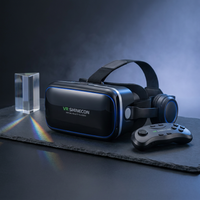 VR Headset with Remote Controller,Hd 3D VR Glasses Virtual Reality Headset for VR Games & 3D Movies, VR Headset for Iphone/Android Phone Compatible 4.7-6 Inch — Studio Shot