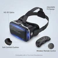 VR Headset with Remote Controller,Hd 3D VR Glasses Virtual Reality Headset for VR Games & 3D Movies, VR Headset for Iphone/Android Phone Compatible 4.7-6 Inch — infographic