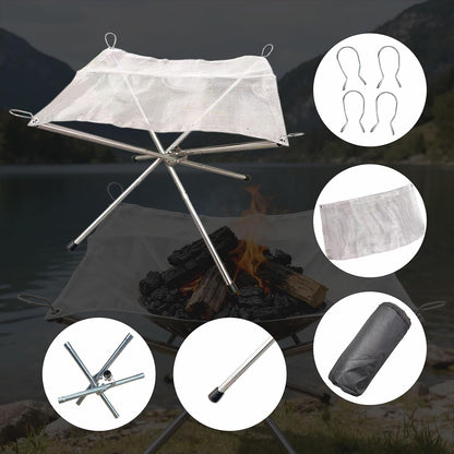 16 Inch Outdoor Portable Fire Pit outside Wood Burning Fire Pit for Camping