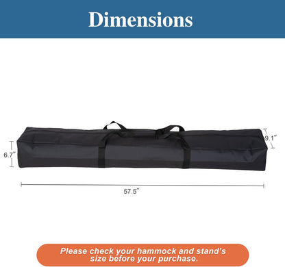 Double Outdoor Hammock with Stand and Heavy Duty Hammock Storage Bag, Extra Large Quilted Fabric Hammock Set