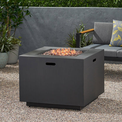 33" Outdoor Iron Square Propane Fire Pit