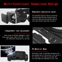 VR Headset with Remote Controller,Hd 3D VR Glasses Virtual Reality Headset for VR Games & 3D Movies, VR Headset for Iphone/Android Phone Compatible 4.7-6 Inch