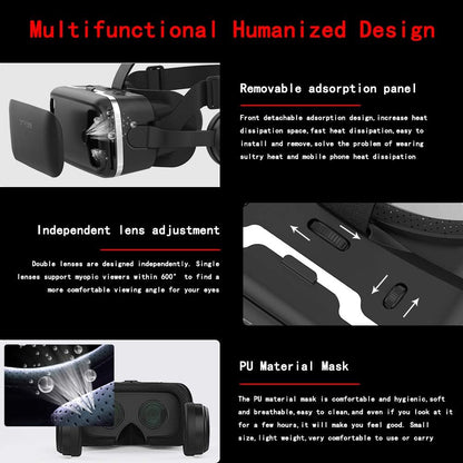 VR Headset for Iphone & Android Phone,3D VR Glasses for Tv,Movies & Video Games,Vr Headset with Remote Controller,Virtual Reality Headset for Iphone/Android Phone Compatible 4.7-6 Inch